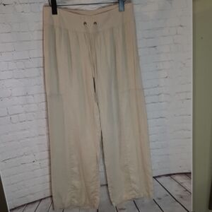 Eileen Fisher Cream Drawstring Pants